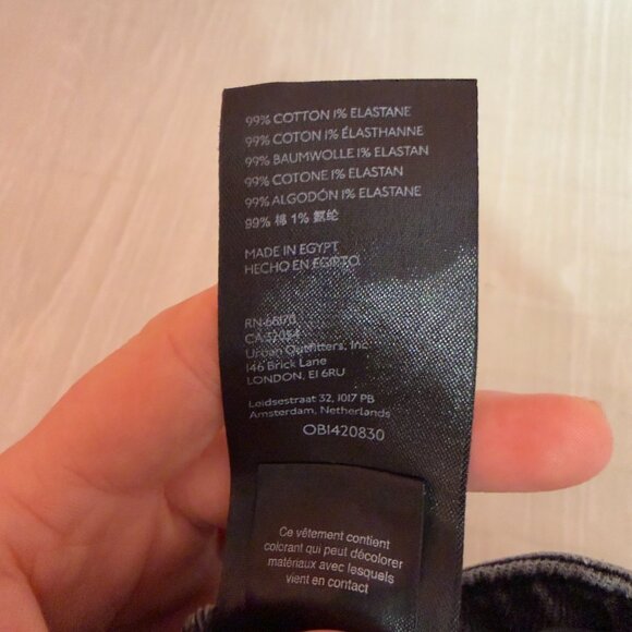 BDG High Rise Stretch Flare Jeans Size 29 Black Distressed Retro Denim - Picture 6 of 7